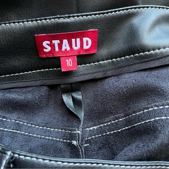 Staud Domino Pant Black Vegan Leather, NWOT - Picture 8 of 13